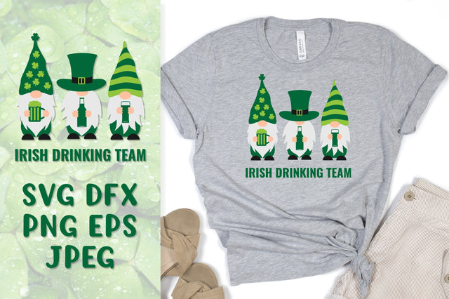 St. Patricks Day gnomes SVG. Irish drinking team SVG LaBelezoka 