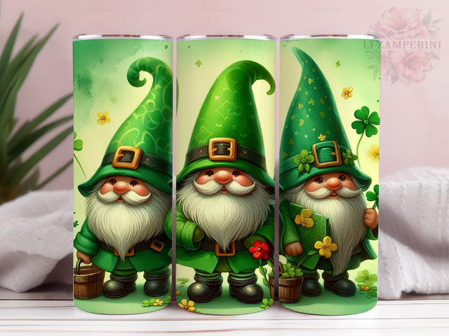 St Patricks Day Gnomes Tumbler, Gnome 20oz Tumbler Wrap PNG, Straight & Tapered Tumbler Wrap, Instant Digital Download Sublimation Li Zamperini 