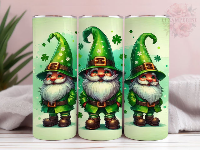 St Patricks Day Gnomes Tumbler, Gnome 20oz Tumbler Wrap PNG, Straight & Tapered Tumbler Wrap, Instant Digital Download Sublimation Li Zamperini 