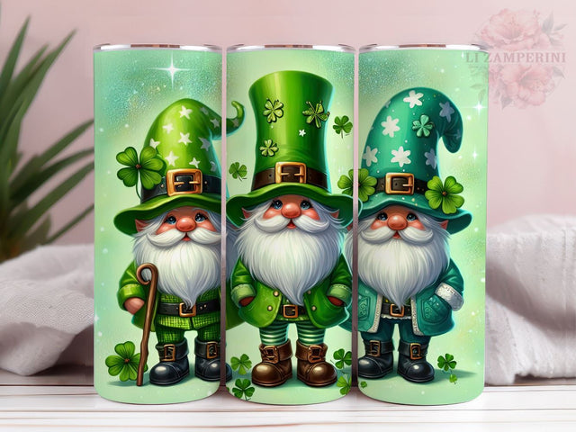 St Patricks Day Gnomes Tumbler, Gnome 20oz Tumbler Wrap PNG, Straight & Tapered Tumbler Wrap, Instant Digital Download Sublimation Li Zamperini 