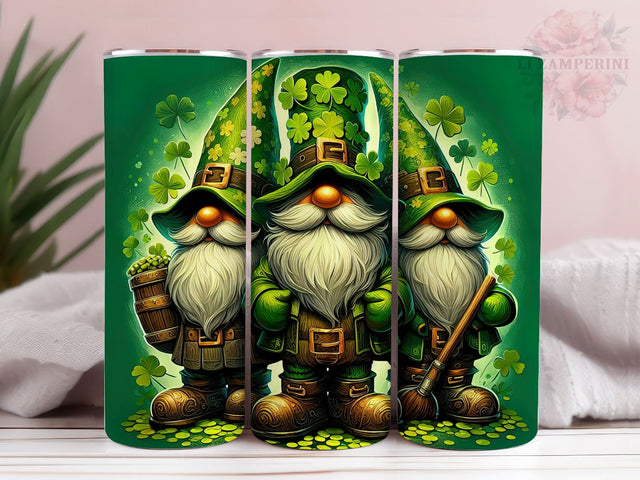 St Patricks Day Gnomes Tumbler, Gnome 20oz Tumbler Wrap PNG, Straight & Tapered Tumbler Wrap, Instant Digital Download Sublimation Li Zamperini 