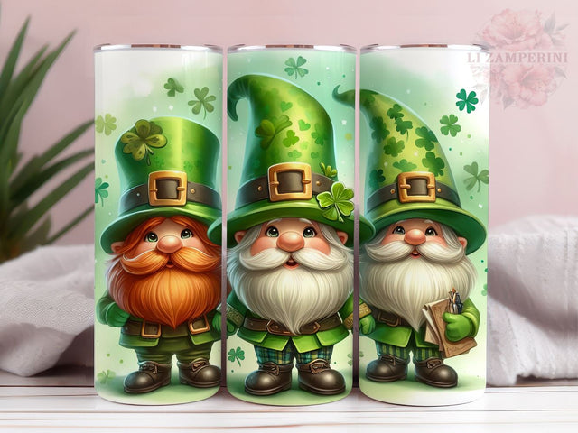 St Patricks Day Gnomes Tumbler, Gnome 20oz Tumbler Wrap PNG, Straight & Tapered Tumbler Wrap, Instant Digital Download Sublimation Li Zamperini 