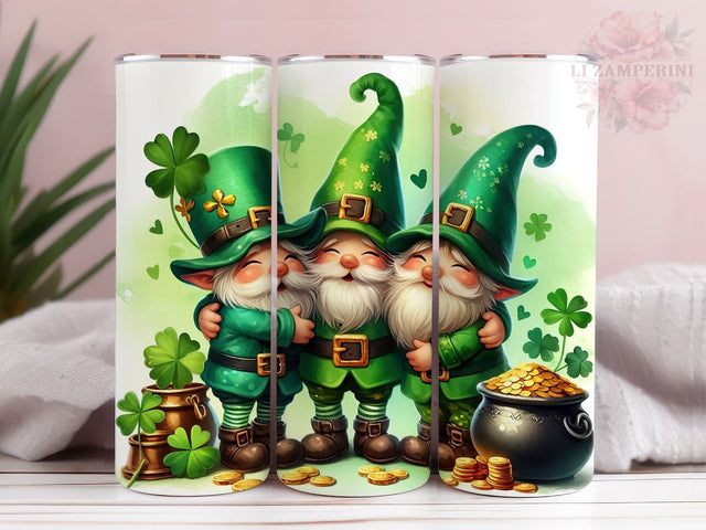 St Patricks Day Gnomes Tumbler, Gnome 20oz Tumbler Wrap PNG, Straight & Tapered Tumbler Wrap, Instant Digital Download Sublimation Li Zamperini 