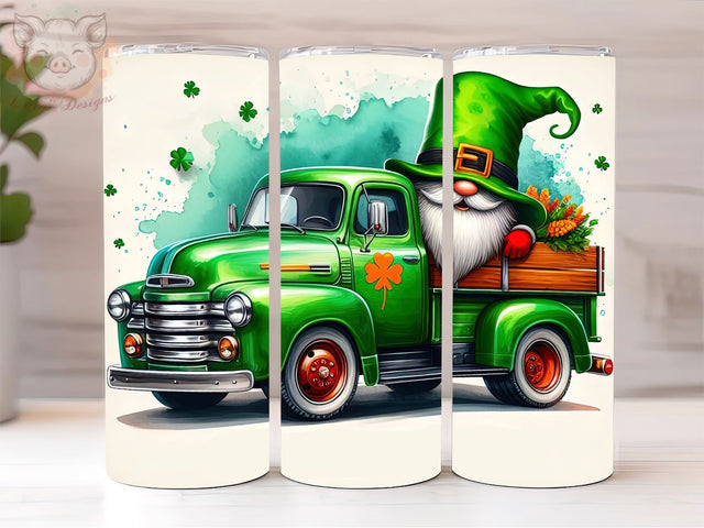 St. Patrick's Day gnomies truck 20oz tumbler, St. Patrick's Day png, St Patrick's PNG Downloads, 20oz Tumbler Png, Sublimation Design, Digital, Digital Download PNG Sublimation Lara' s Designs 