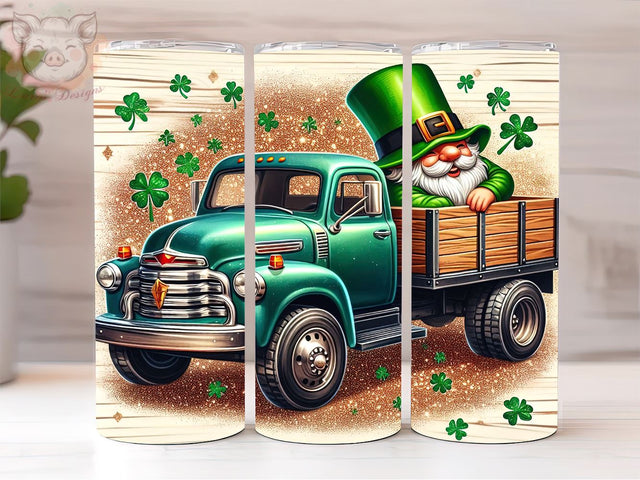St. Patrick's Day gnomies truck 20oz tumbler, St. Patrick's Day png, St Patrick's PNG Downloads, 20oz Tumbler Png, Sublimation Design, Digital, Digital Download PNG Sublimation Lara' s Designs 