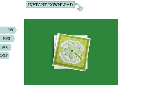 St. Patrick's Day Greeting Card- Shamrock SVG Sharia Morton Designs 