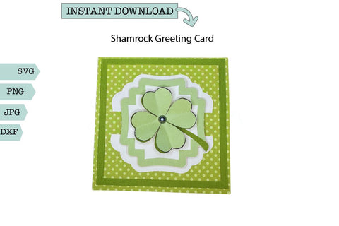 St. Patrick's Day Greeting Card- Shamrock SVG Sharia Morton Designs 