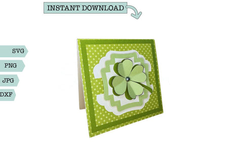 St. Patrick's Day Greeting Card- Shamrock SVG Sharia Morton Designs 