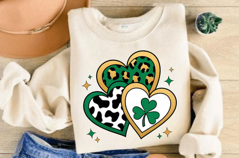 St Patricks Day Hearts Sublimation Design Sublimation Regulrcrative 