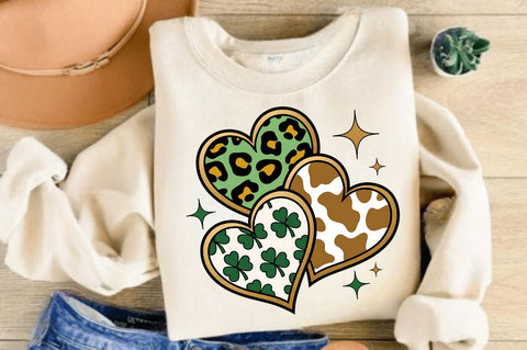St Patricks Day Hearts Sublimation Design Sublimation Regulrcrative 