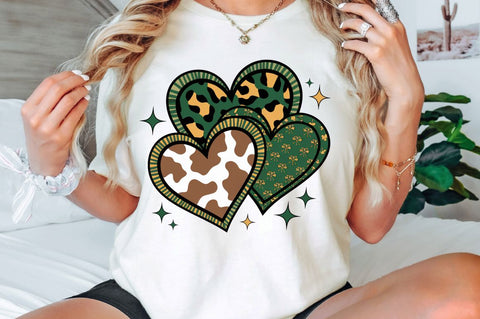 St Patricks Day Hearts Sublimation Design Sublimation Regulrcrative 