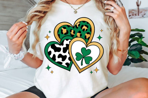 St Patricks Day Hearts Sublimation Design Sublimation Regulrcrative 
