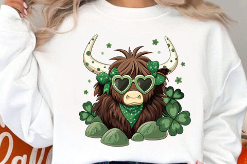 St Patrick's Day Highland Cow PNG SVG Angelina750 