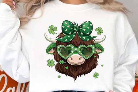 St Patrick's Day Highland Cow PNG SVG Angelina750 