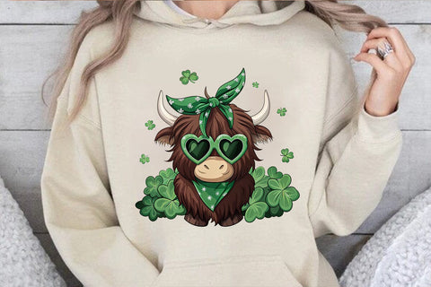 St Patrick's Day Highland Cow PNG SVG Angelina750 