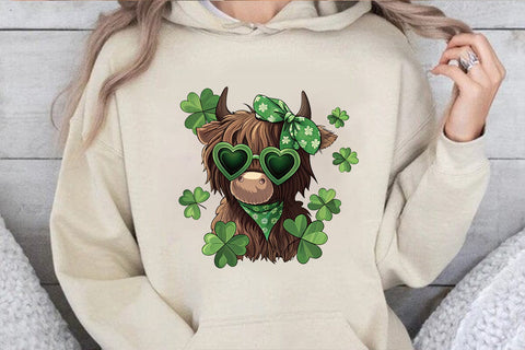 St Patrick's Day Highland Cow PNG SVG Angelina750 