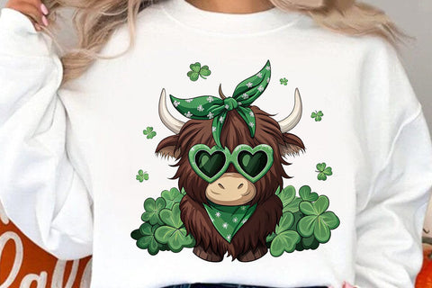 St Patrick's Day Highland Cow PNG SVG Angelina750 