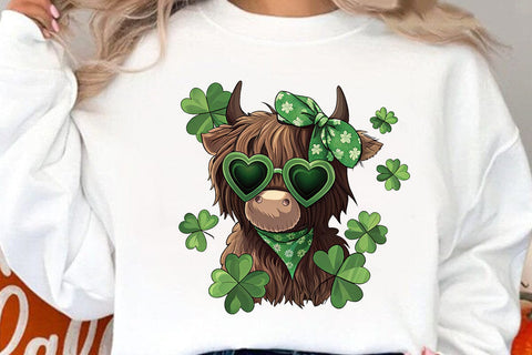 St Patrick's Day Highland Cow PNG SVG Angelina750 