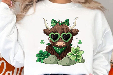 St Patrick's Day Highland Cow PNG SVG Angelina750 