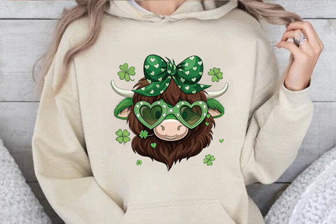 St Patrick's Day Highland Cow PNG SVG Angelina750 