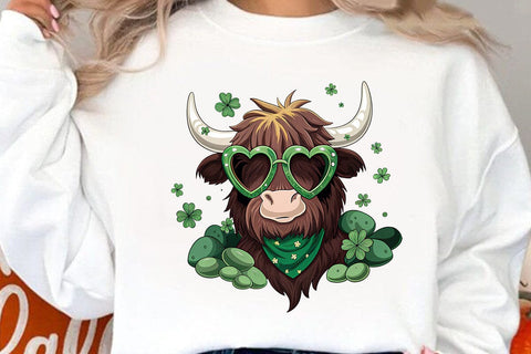 St Patrick's Day Highland Cow PNG SVG Angelina750 