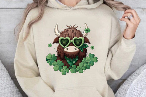 St Patrick's Day Highland Cow PNG SVG Angelina750 