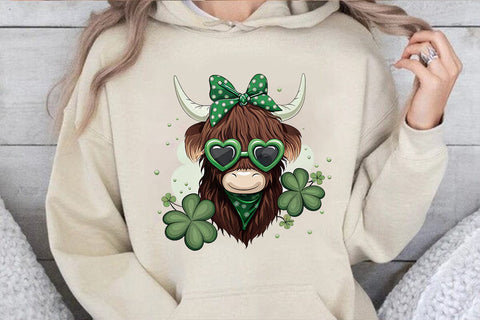 St Patrick's Day Highland Cow PNG SVG Angelina750 