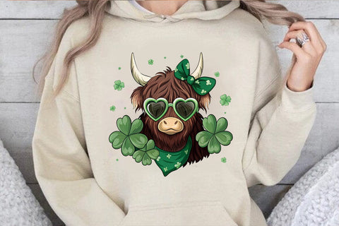 St Patrick's Day Highland Cow PNG SVG Angelina750 