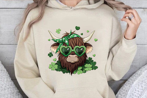 St Patrick's Day Highland Cow PNG SVG Angelina750 