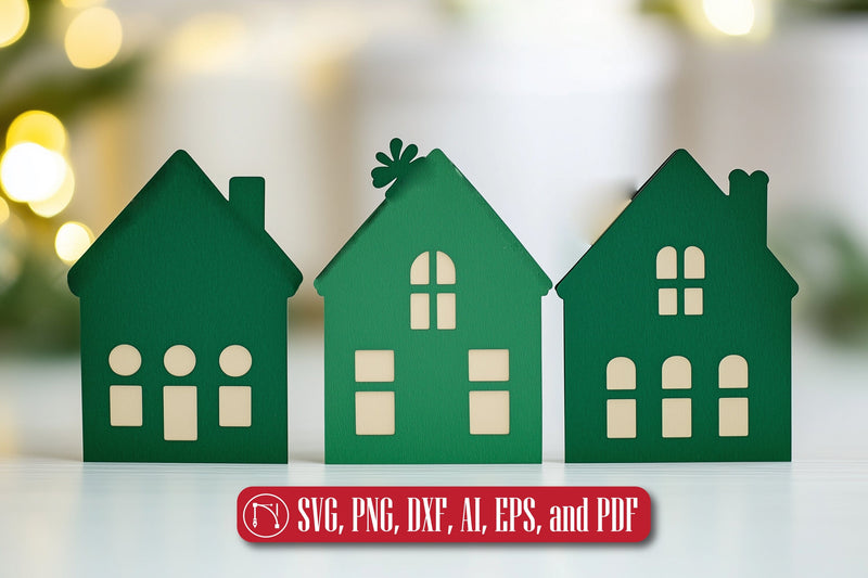 St. Patrick's Day Houses PaperCut SVG Cut File SVG MD JOYNAL ABDIN 