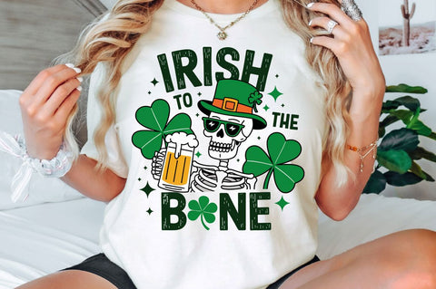 St. Patrick's Day Irish Skeleton Beer Sublimation Design Sublimation Regulrcrative 