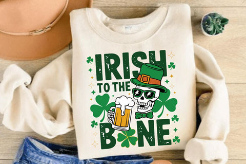St. Patrick's Day Irish Skeleton Beer Sublimation Design Sublimation Regulrcrative 