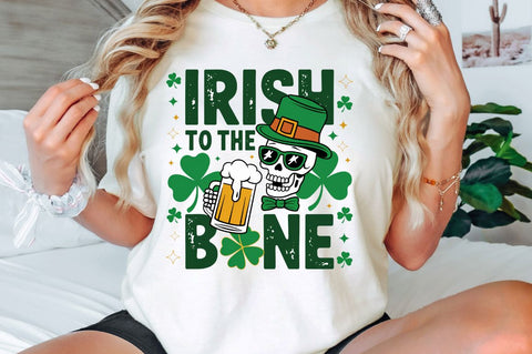 St. Patrick's Day Irish Skeleton Beer Sublimation Design Sublimation Regulrcrative 