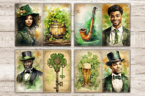 St. Patrick's Day Junk Journal Kit | Clover Digital Art SVG GlamArtZhanna 