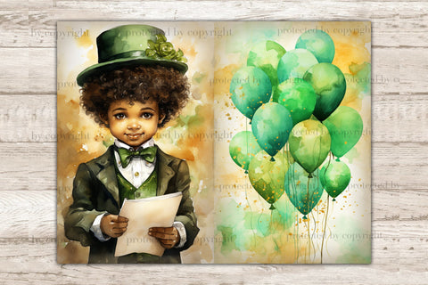 St. Patrick's Day Junk Journal Kit | Clover Digital Art SVG GlamArtZhanna 
