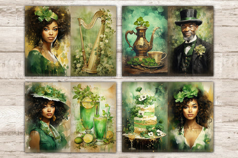 St. Patrick's Day Junk Journal Kit | Clover Digital Art SVG GlamArtZhanna 