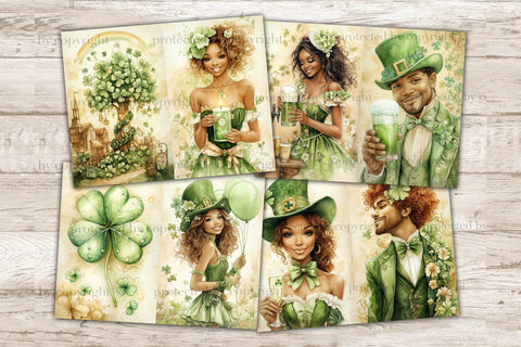 St. Patricks Day Junk Journal Kit | Scrapbooking Ephemera SVG GlamArtZhanna 