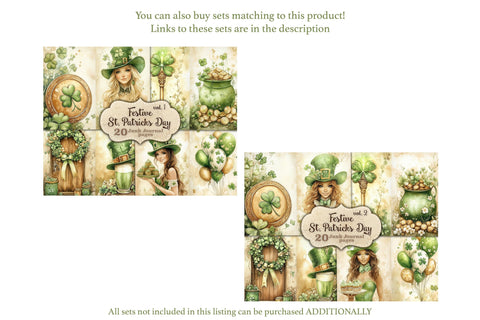 St. Patricks Day Junk Journal Kit | Scrapbooking Ephemera SVG GlamArtZhanna 