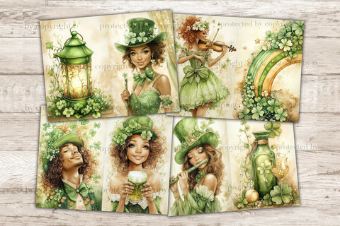 St. Patricks Day Junk Journal Kit | Scrapbooking Ephemera SVG GlamArtZhanna 