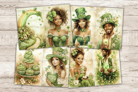 St. Patricks Day Junk Journal Kit | Scrapbooking Ephemera SVG GlamArtZhanna 