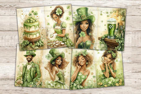 St. Patricks Day Junk Journal Kit | Scrapbooking Ephemera SVG GlamArtZhanna 