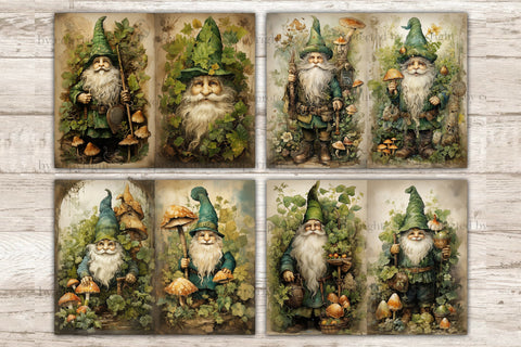 St. Patrick's Day Junk Journal Pages | Gnome Printable Set SVG GlamArtZhanna 