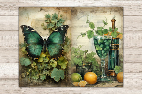 St Patricks Day Junk Journal Pages | Victorian Ephemera SVG GlamArtZhanna 