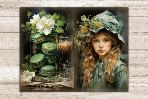 St. Patrick's Day Junk Journal Paper | Victorian Printable SVG GlamArtZhanna 