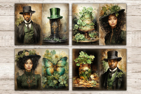 St. Patrick's Day Junk Journal | Victorian Printable Paper SVG GlamArtZhanna 