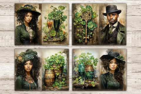 St. Patrick's Day Junk Journal | Victorian Printable Paper SVG GlamArtZhanna 