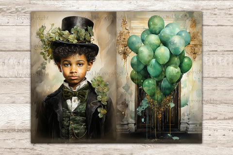 St. Patrick's Day Junk Journal | Victorian Printable Paper SVG GlamArtZhanna 