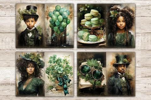 St. Patrick's Day Junk Journal | Victorian Printable Paper SVG GlamArtZhanna 