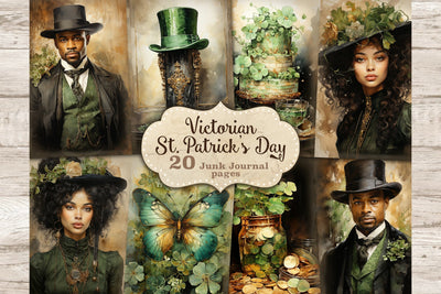 St. Patrick's Day Junk Journal | Victorian Printable Paper SVG GlamArtZhanna 