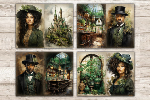 St. Patrick's Day Junk Journal | Victorian Printable Paper SVG GlamArtZhanna 